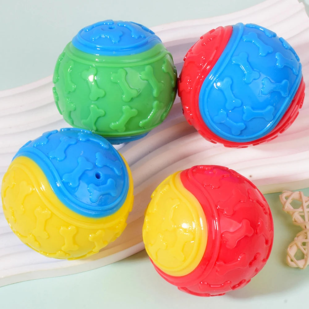Squeaky Balls for Dogs Interactive Toys TPR Dog Chew Toy Pet Voice Ball Teeth Cleaning Bite Resistance Dog Training Supplies
