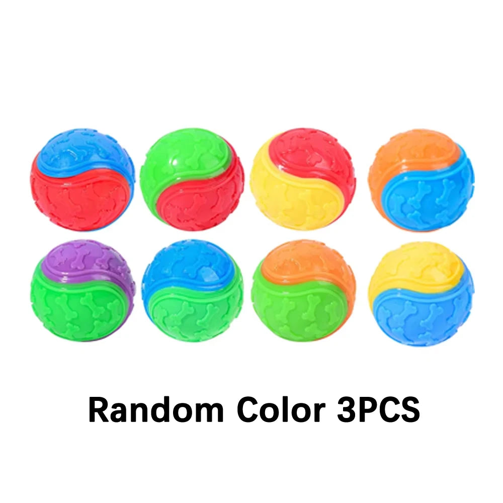 Squeaky Balls for Dogs Interactive Toys TPR Dog Chew Toy Pet Voice Ball Teeth Cleaning Bite Resistance Dog Training Supplies