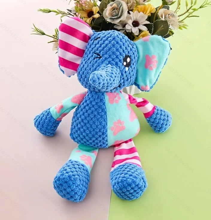 Pet Plush Toy Cat Dog Puzzle Toy Cute Animals Bite Resistant Interactive Squeaky Pet Dog Teeth Cleaning Chew Toy Pet Supplies