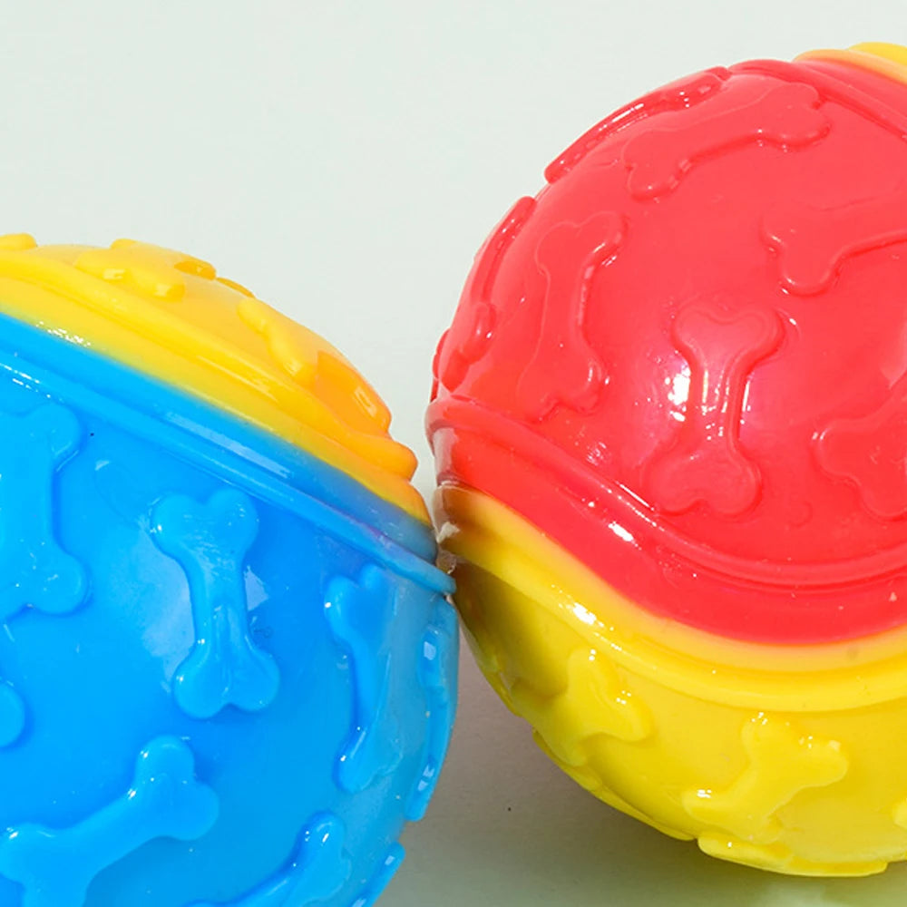 Squeaky Balls for Dogs Interactive Toys TPR Dog Chew Toy Pet Voice Ball Teeth Cleaning Bite Resistance Dog Training Supplies