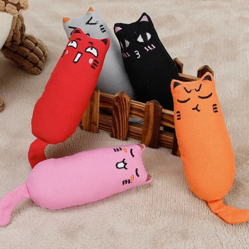 Rustle Sound Catnip Toy Cats Product For Pets Cute Cat Toys For Kitten Teeth Grinding Cat Plush Toy Thumb Pillow Pet Toys