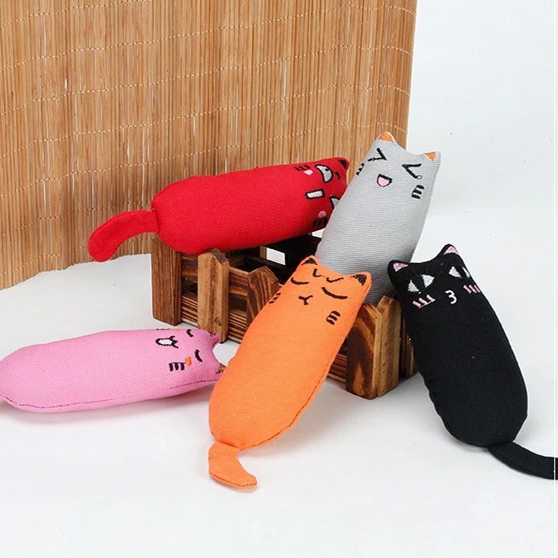 Rustle Sound Catnip Toy Cats Product For Pets Cute Cat Toys For Kitten Teeth Grinding Cat Plush Toy Thumb Pillow Pet Toys