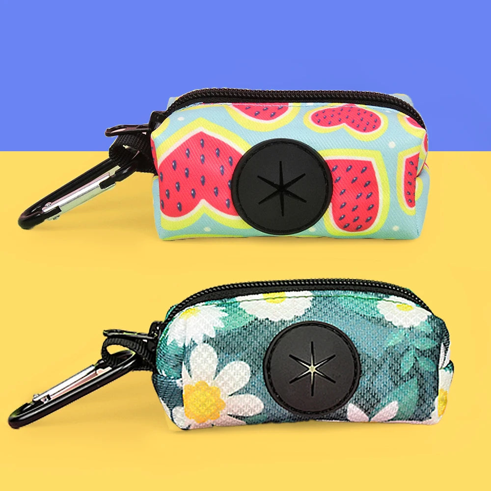 Value pack 2pcs dog poop bags different patterns to choose easy convenient  cleaning pet feces ( no leash and waste bag)