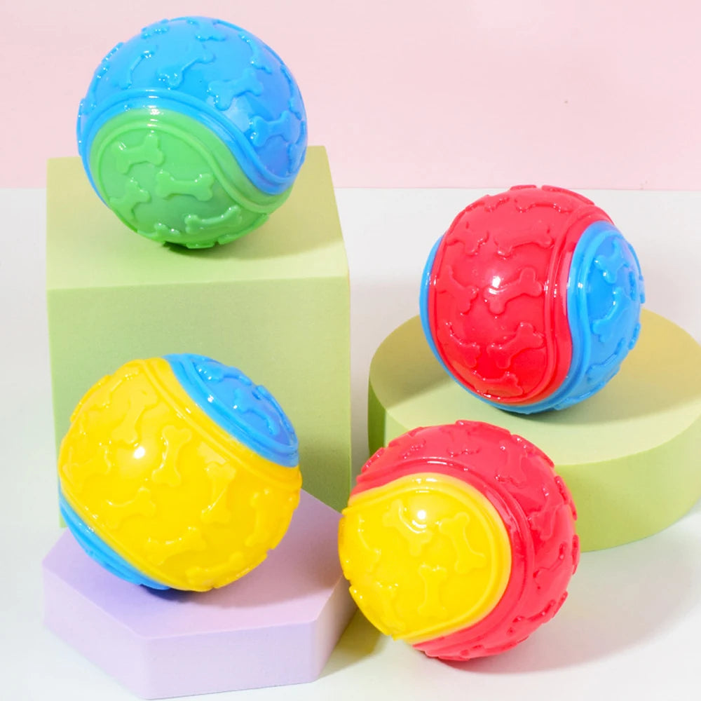 Squeaky Balls for Dogs Interactive Toys TPR Dog Chew Toy Pet Voice Ball Teeth Cleaning Bite Resistance Dog Training Supplies