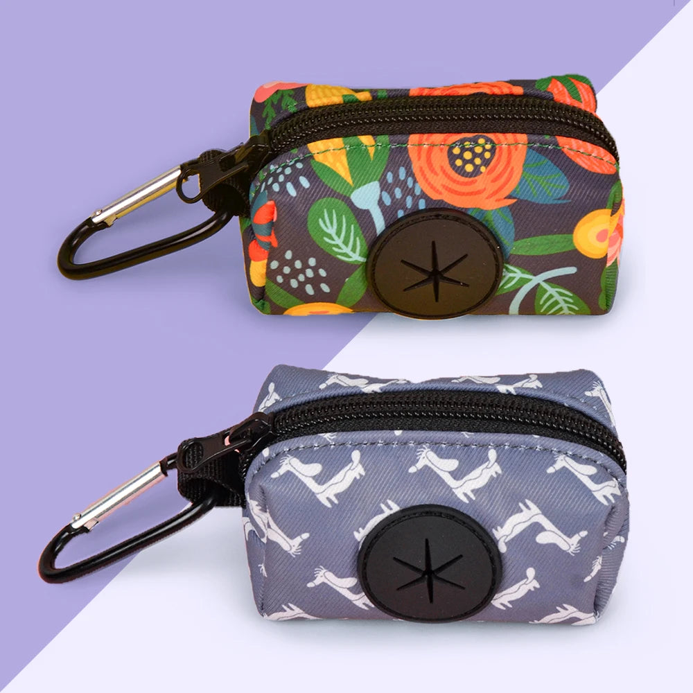 Value pack 2pcs dog poop bags different patterns to choose easy convenient  cleaning pet feces ( no leash and waste bag)