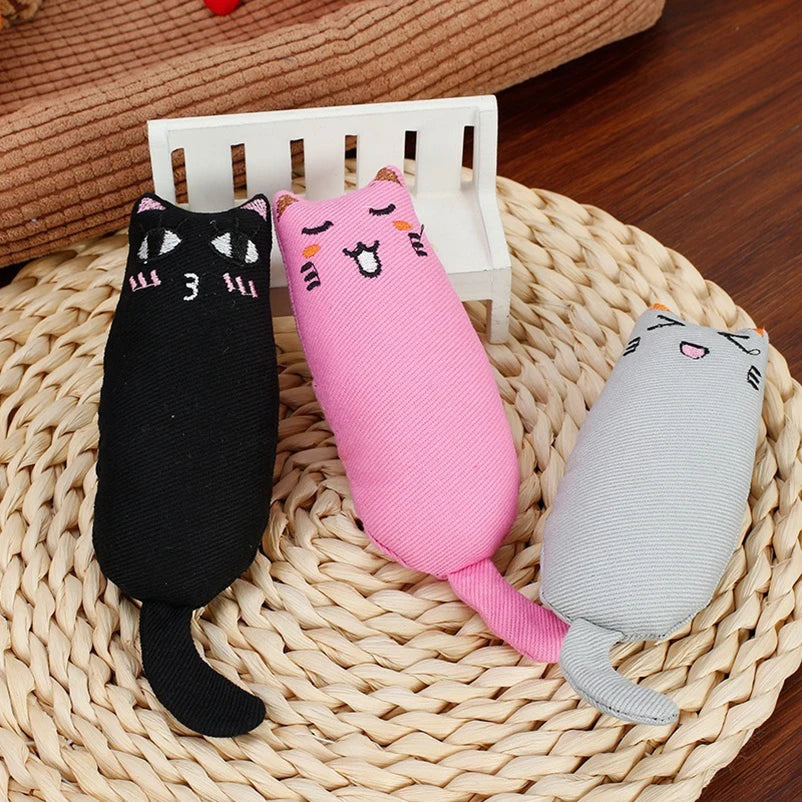 Rustle Sound Catnip Toy Cats Product For Pets Cute Cat Toys For Kitten Teeth Grinding Cat Plush Toy Thumb Pillow Pet Toys